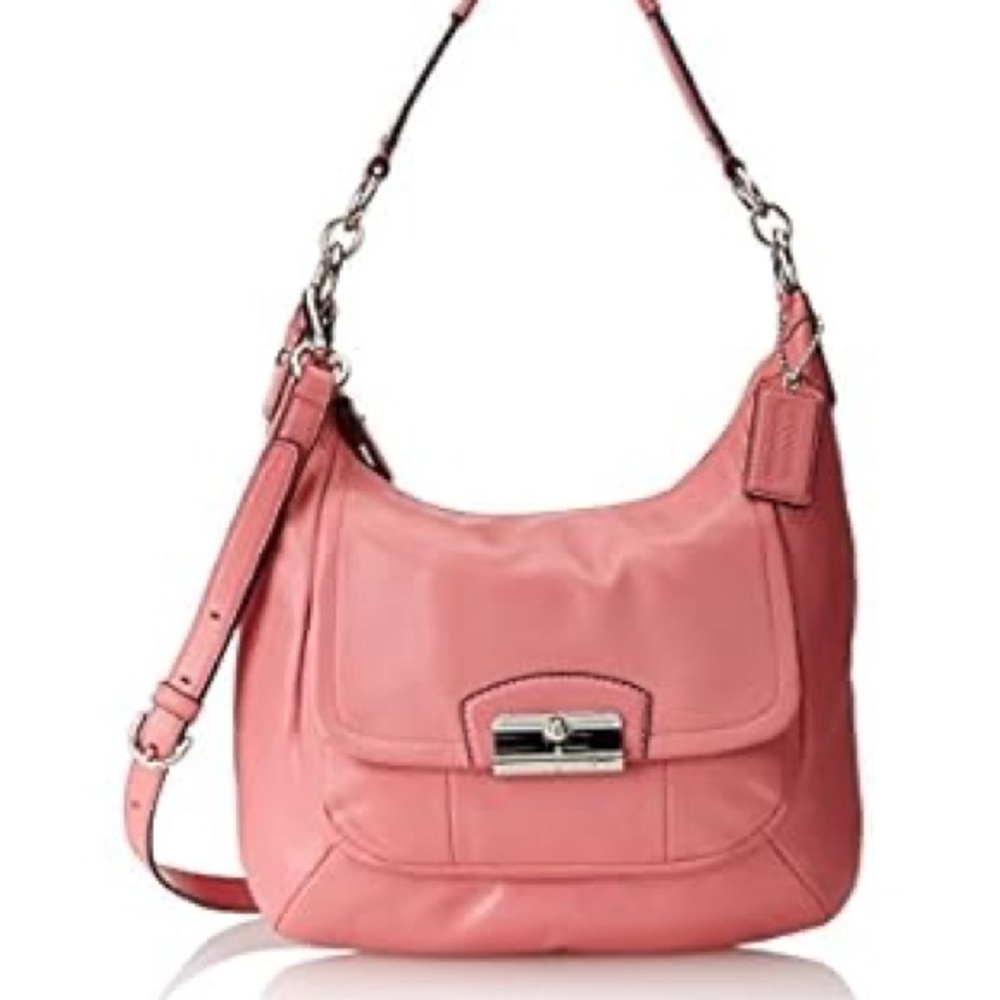 2013 Coach Pink Kristin Leather Shoulder Bag